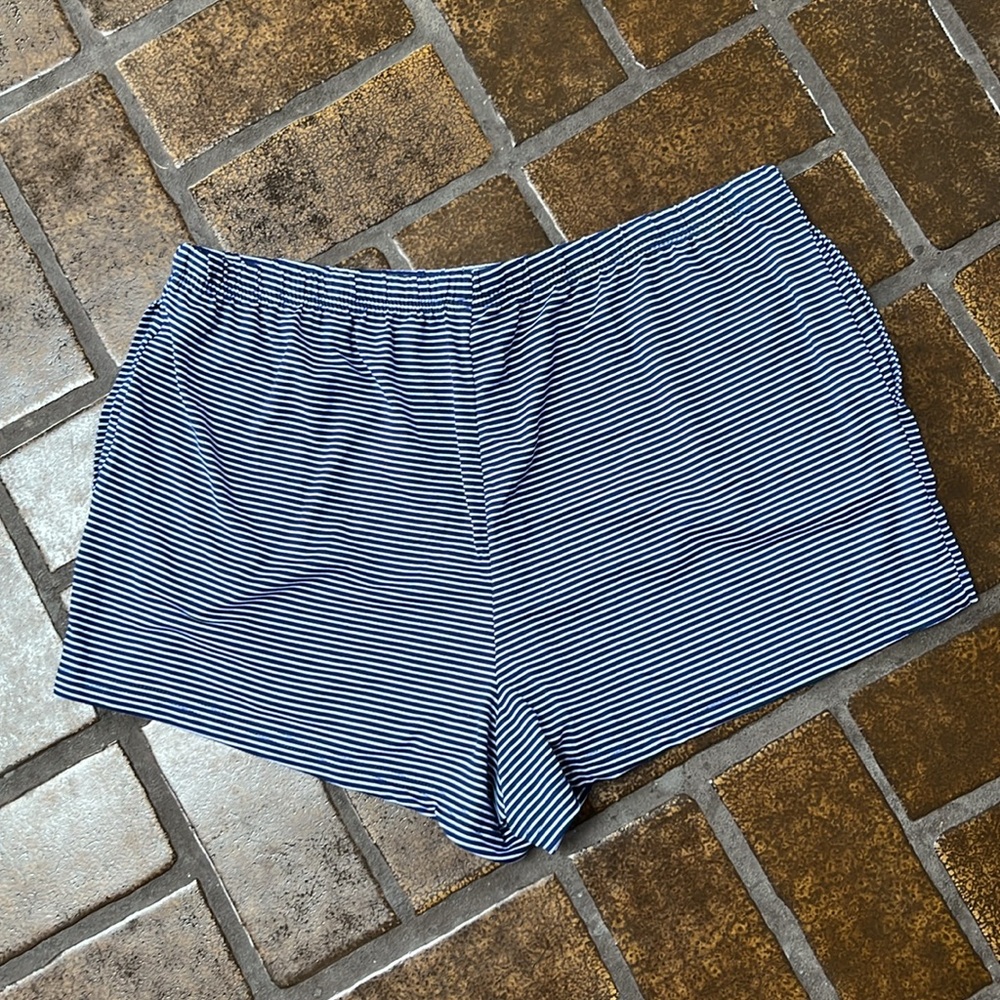 Life Is Good Sleep Navy & White Striped Drawstring Pajama Short - Picture 2 of 16
